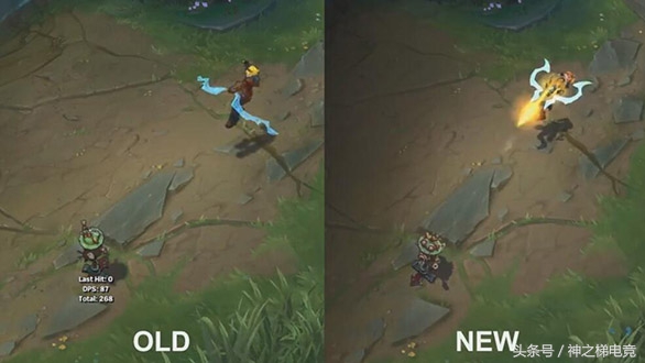 天天趣闻：EZ新老模型大对比W技能重做特效更新