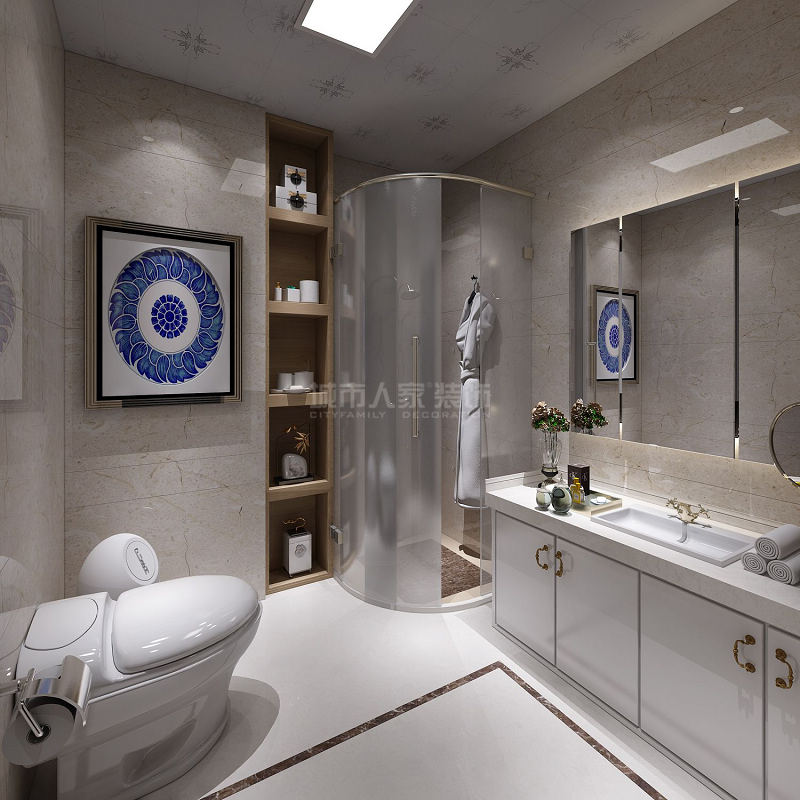 西安赛高悦府201㎡新中式风格装修，在闹市中开辟一处静地！