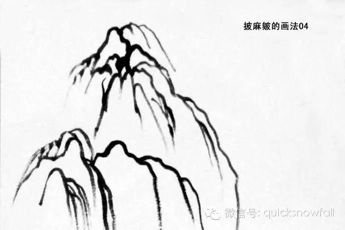山水画斧劈皴山石画法,阿金山水画技法山石画法