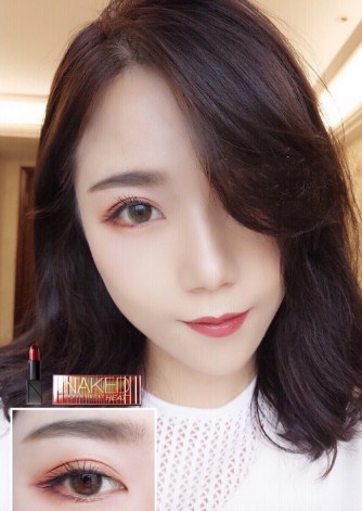 衰败城市nakedcherry眼影盘试色,衰败城市heat眼影试色