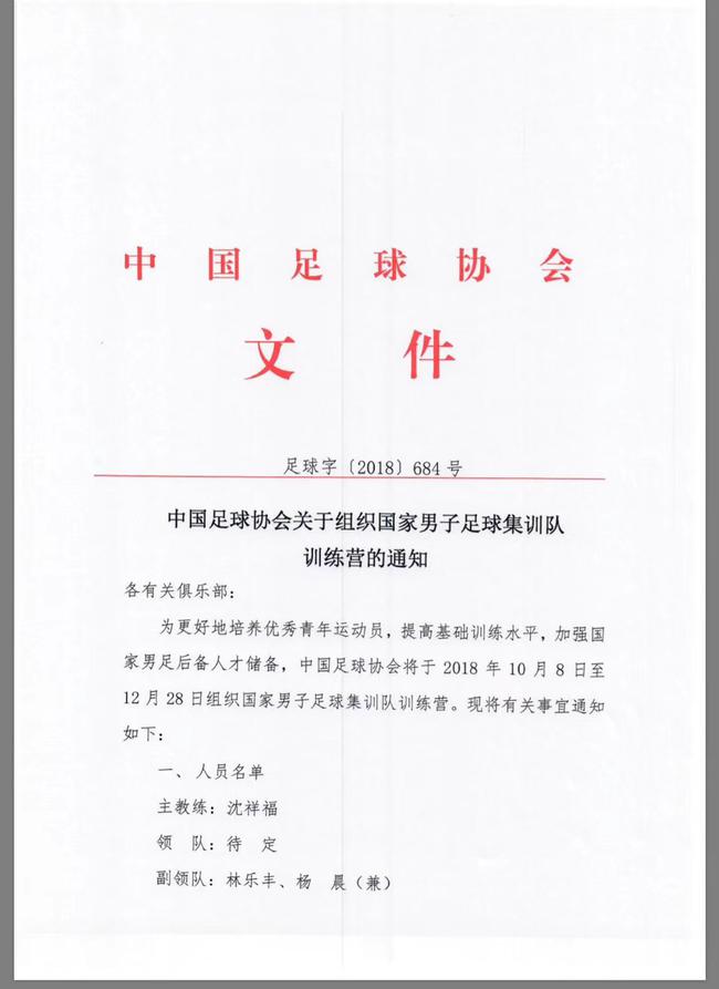 男足国家集训营,国家男子足球队集训名单