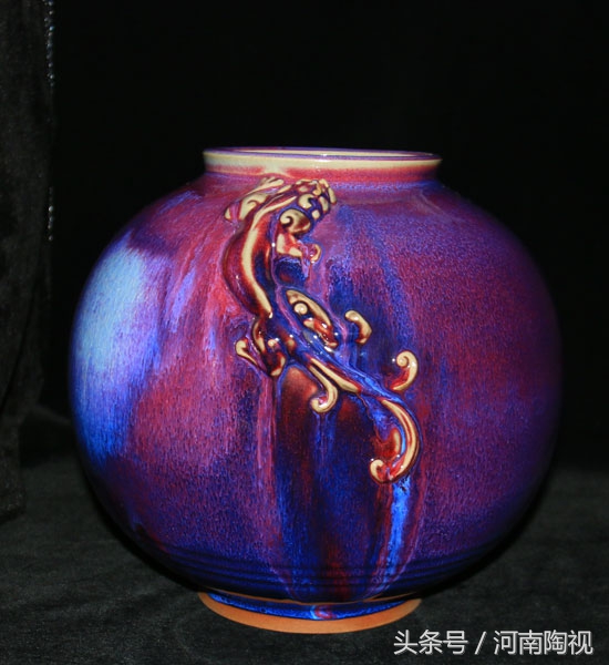 钧瓷的来历和由来,钧瓷鸡血红图