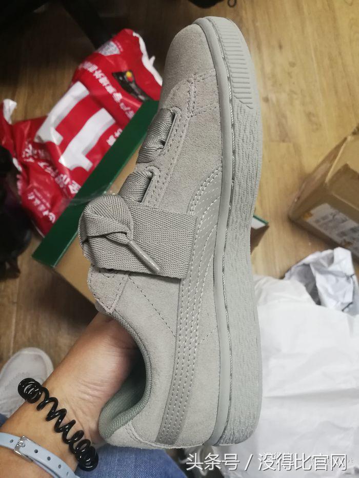 买的puma鞋掉色严重,蝴蝶结puma鞋皮