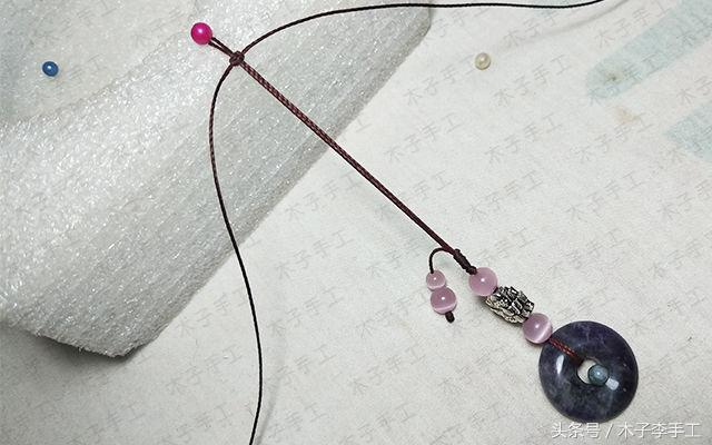 钥匙挂绳编织教程加银平安扣,怎么编织平安扣挂绳