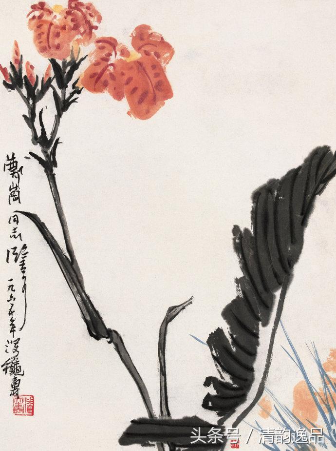 潘天寿花鸟画作品欣赏图文,潘天寿花鸟真迹一百幅大赏