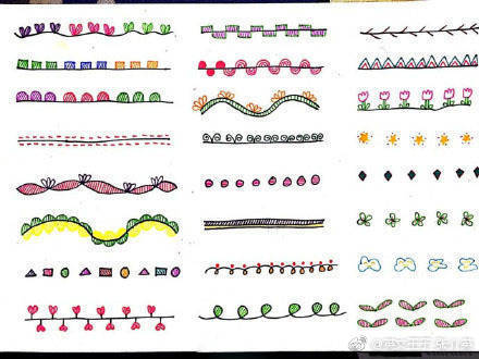 小报花边简单漂亮简笔画,好看的花边怎么画简笔画