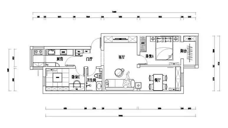 滨河西里中区5号楼一单元,滨河西里北区一居室的户型图