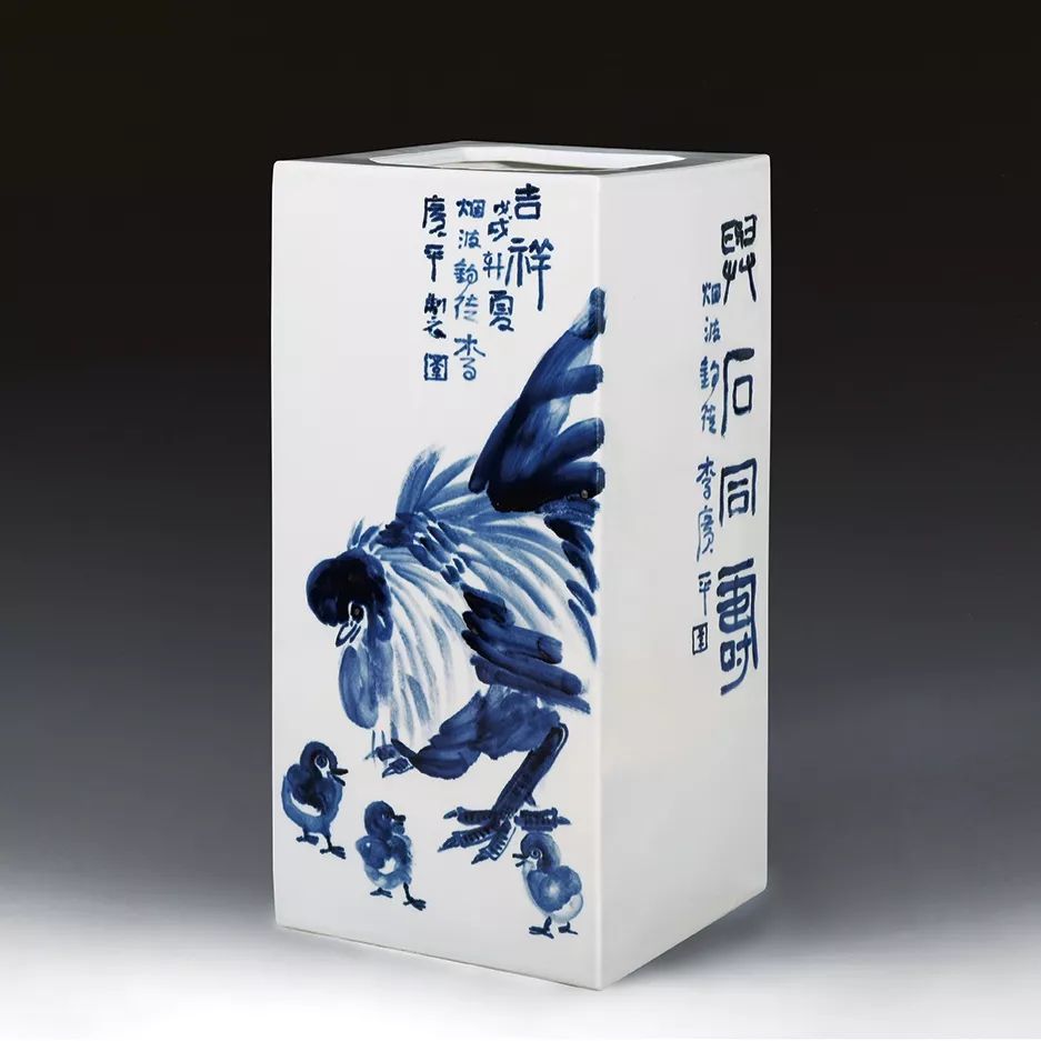 古涧一枝梅,梅兰竹菊手绘釉上彩瓷板画