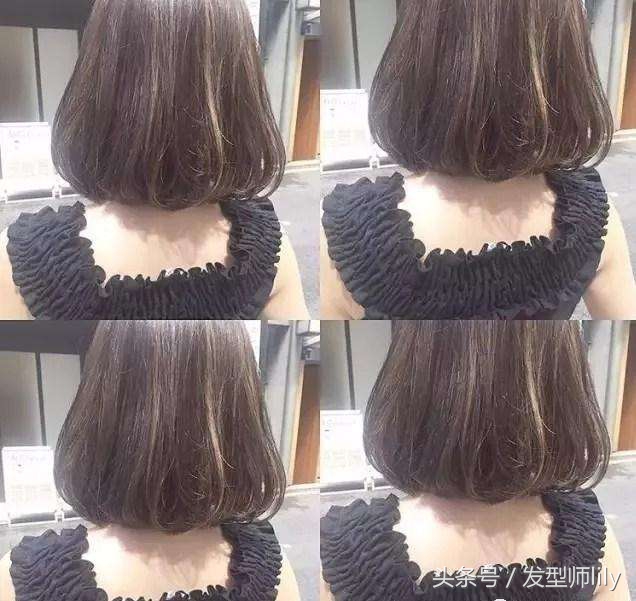 波波内扣减龄发型图片,波波短发内扣修剪教程