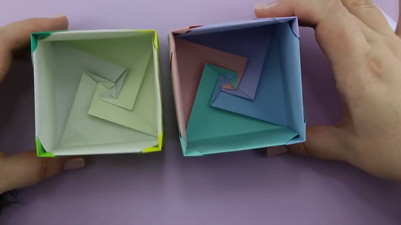 折纸收纳盒子大全步骤图解,手工折纸小盒子收纳盒简单