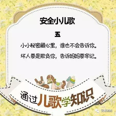 幼儿园保护身体隐私安全儿歌律动,幼儿园寒假安全儿歌顺口溜