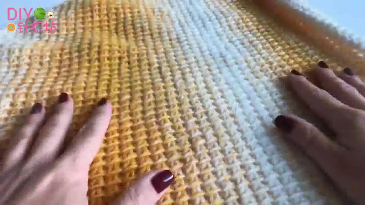 渔网三角围巾钩针教程,钩针编织三角围巾视频教程