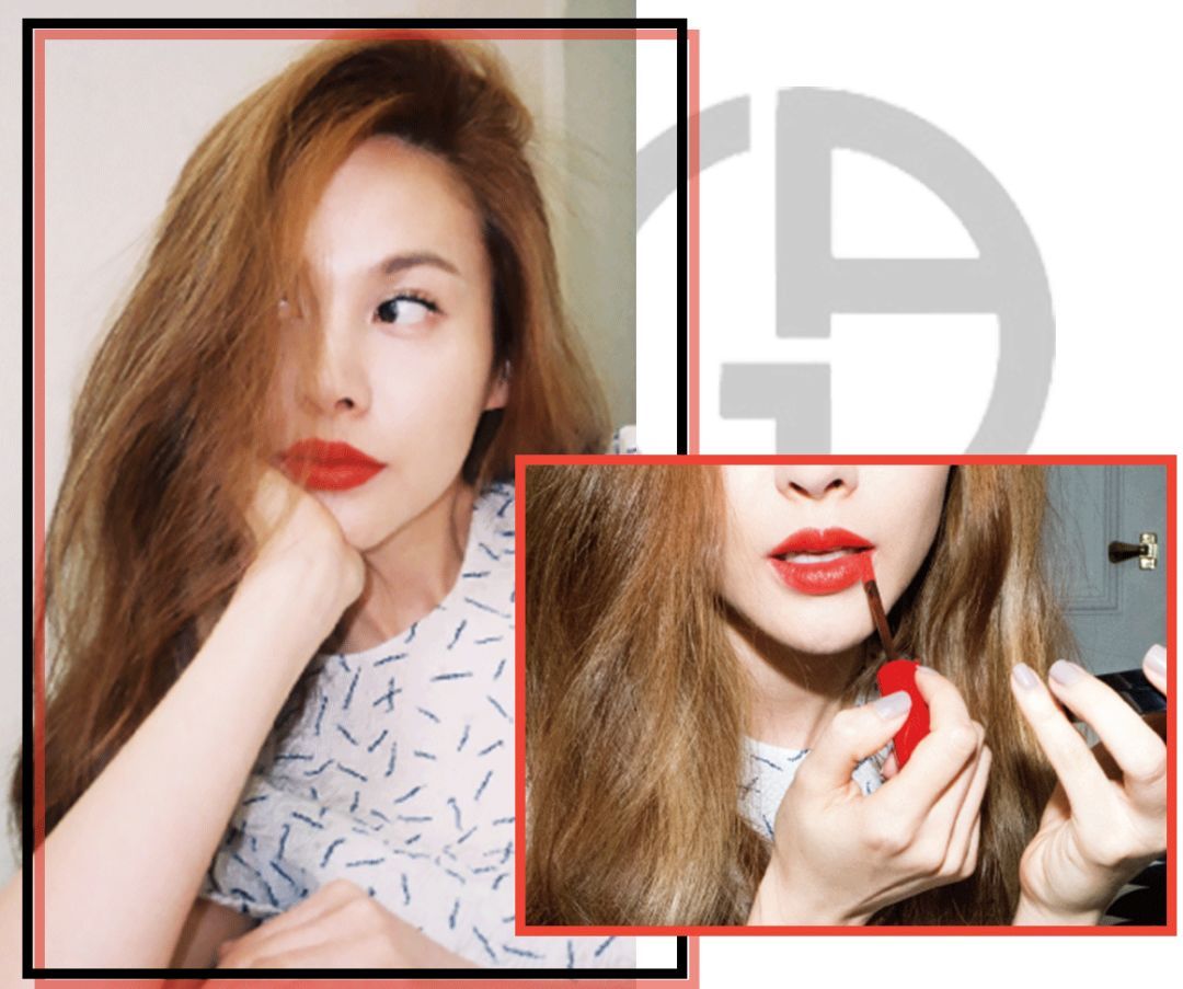 阿玛尼13水唇釉,阿玛尼四号色试色