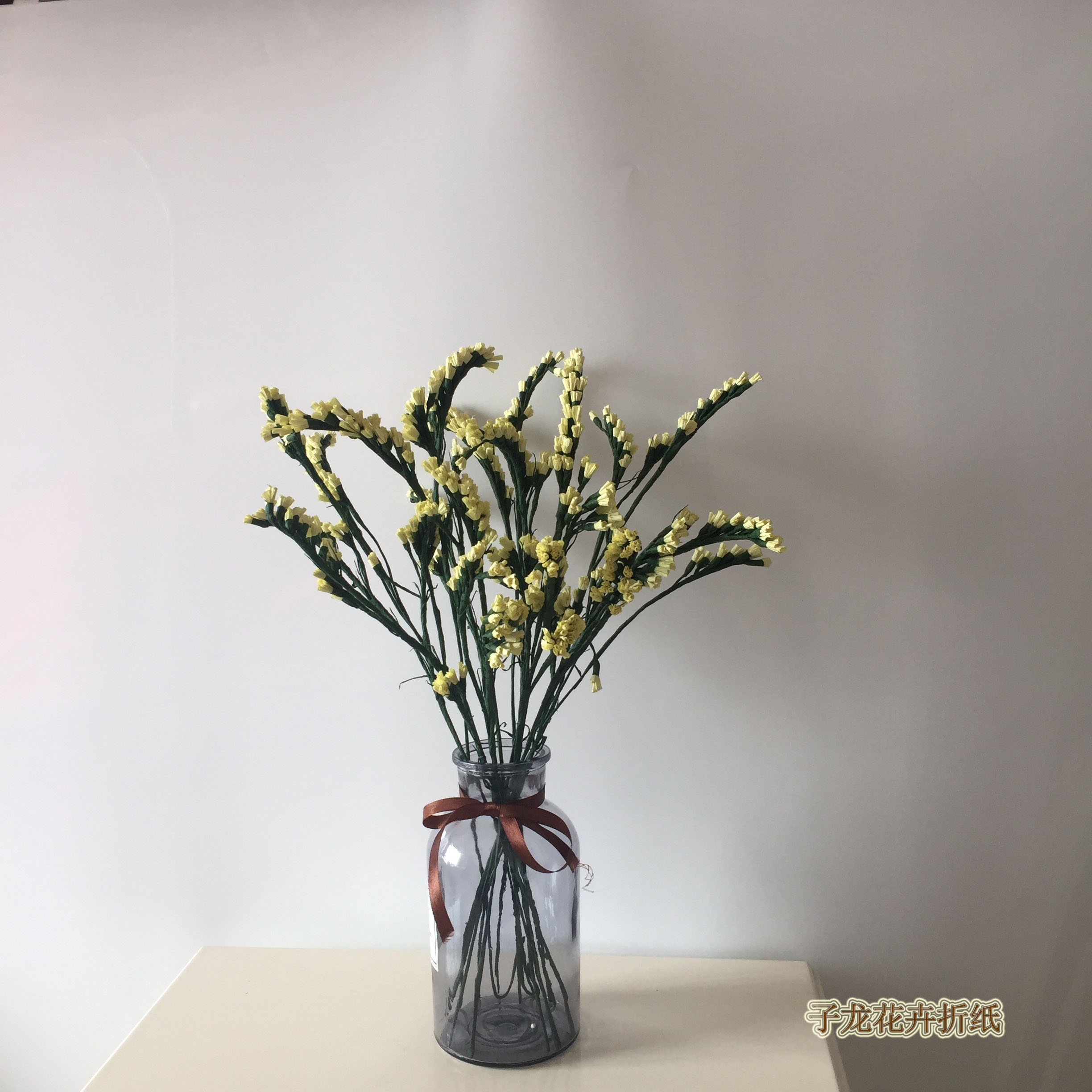 折纸花束教程简单,勿忘我皱纹纸花朵做法大全