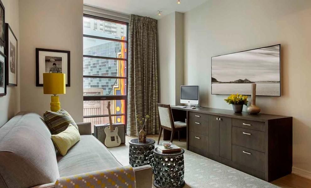 小面积客厅阳台改书房装修效果图,农村建房子客厅面积规格多少合适