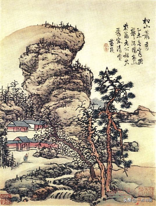 明画家蓝瑛溪山幽居图,明蓝瑛山水画全集