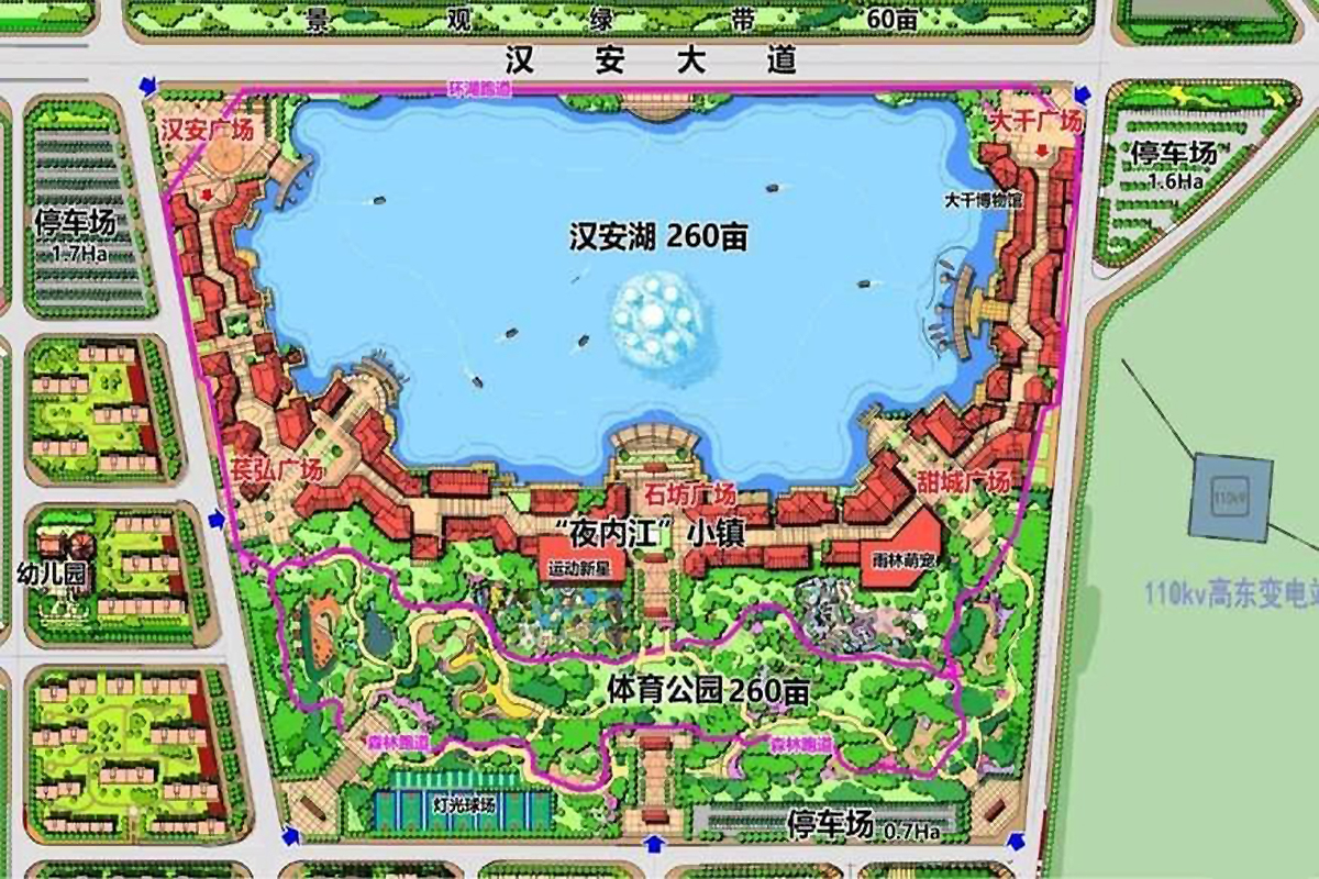 万达打造的文旅小镇前景,万达内江文旅城小镇