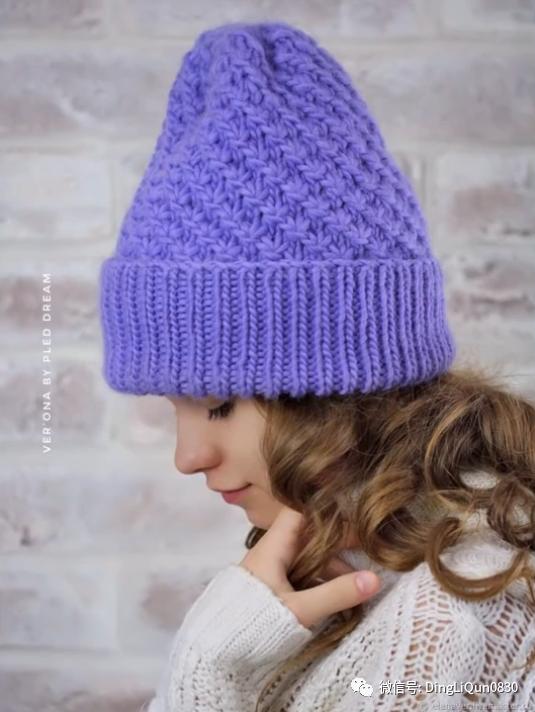 针织帽子简单款好看的,纯手工针织年轻人戴的帽子教程