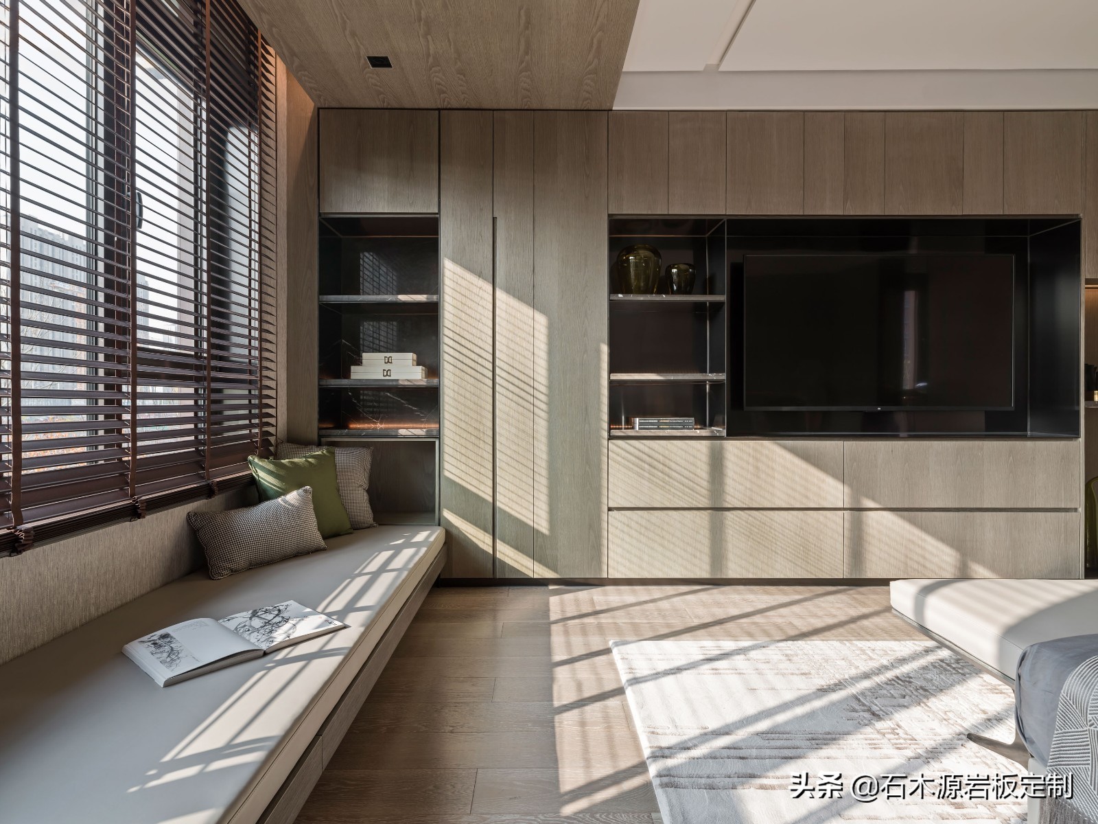 现代绿色自然屋,全屋岩板轻奢风格