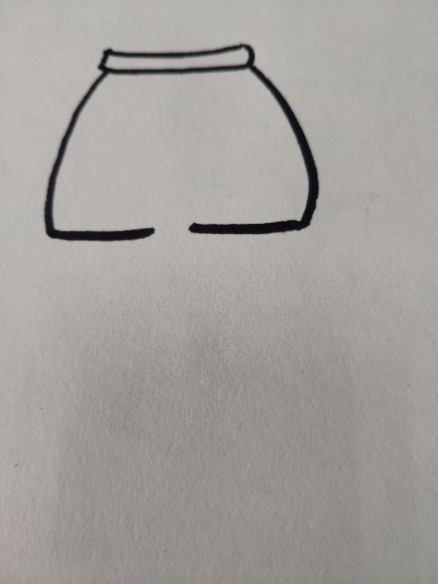 如何画短裤的简笔画步骤,短裤短袖简笔画