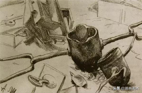 门采尔自画素描高清大图,素描大师门采尔著名作品