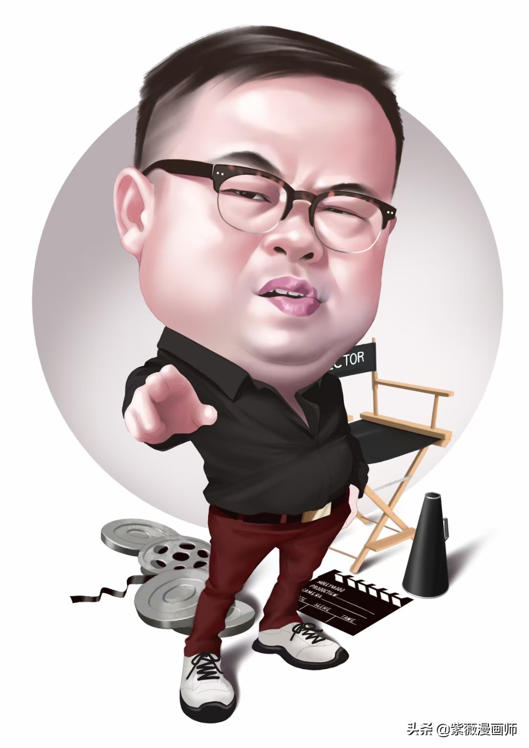 微信头像眼镜男士专用漫画,40-50岁男士头像漫画