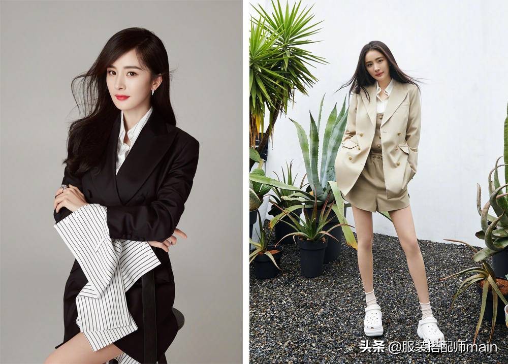 杨幂镂空v领白毛衣图片,杨幂v领针织衫温柔爆表