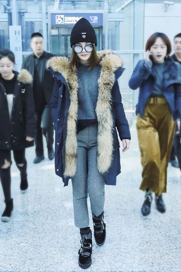 怕冷星人必备羽绒服,张天爱怕冷东北人