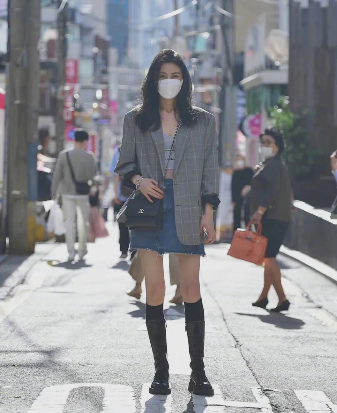 韩国街拍穿搭高级秋冬,韩国春季穿搭街拍