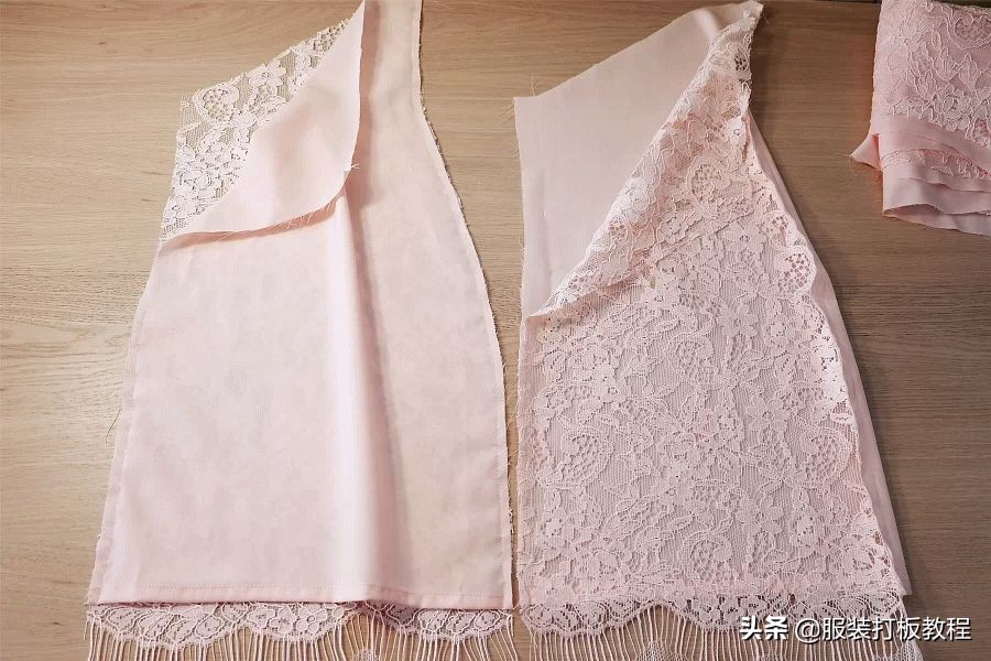 蕾丝连衣裙制作工艺,挂里子蕾丝连衣裙的缝制