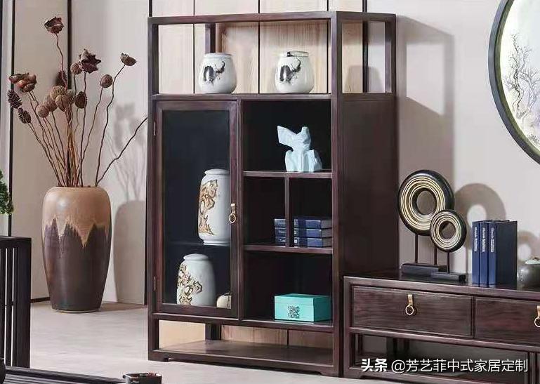 新中式家具客厅布置,新中式家具打柜子效果图