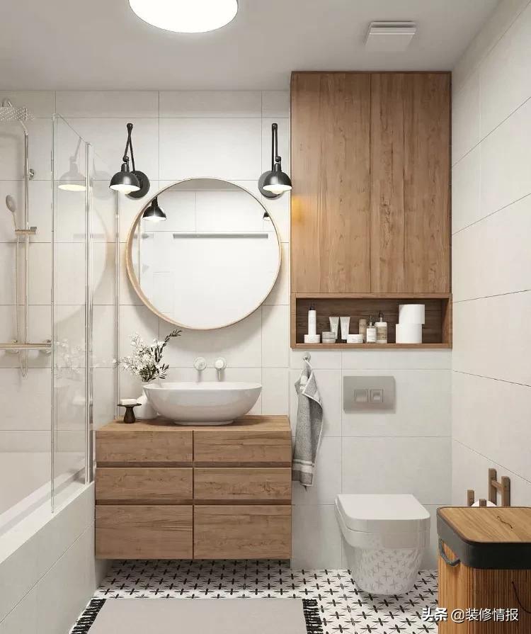 小户型卫生间平面布局最佳效果图,正方小户型卫生间设计布局