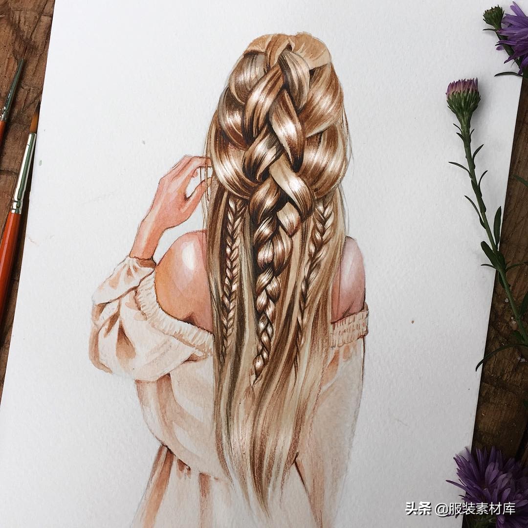 100幅手绘画图片大全,时装画手绘100例书