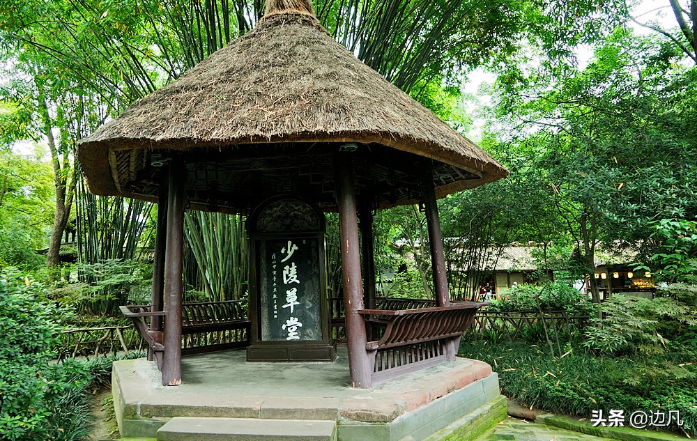 浣花溪畔的杜甫草堂古朴清雅,杜甫草堂秀丽幽静