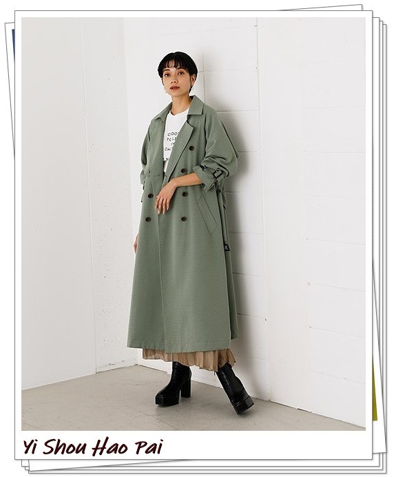 实用经典的早秋风衣穿搭示范,当你有一个黑风衣该怎么穿搭