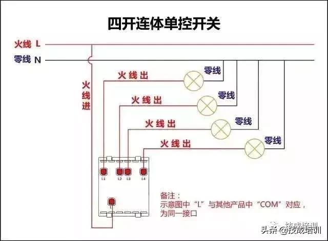 怎么看单控和双控开关接线图,双控开关单控使用怎么接线