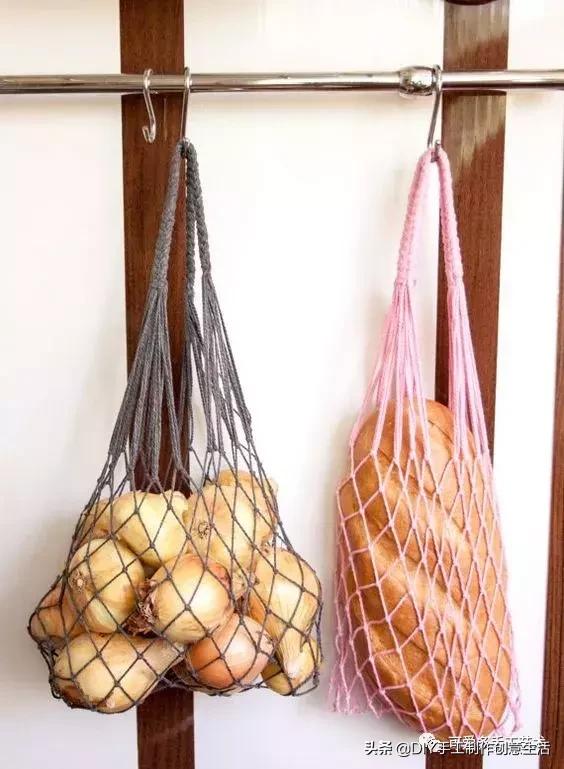 挂式收纳网袋钩织,钩织各种购物网袋收纳神器教程