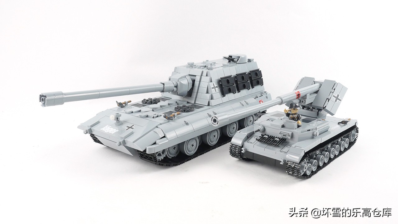 全冠积木斯图亚坦克测评,德国e100坦克积木