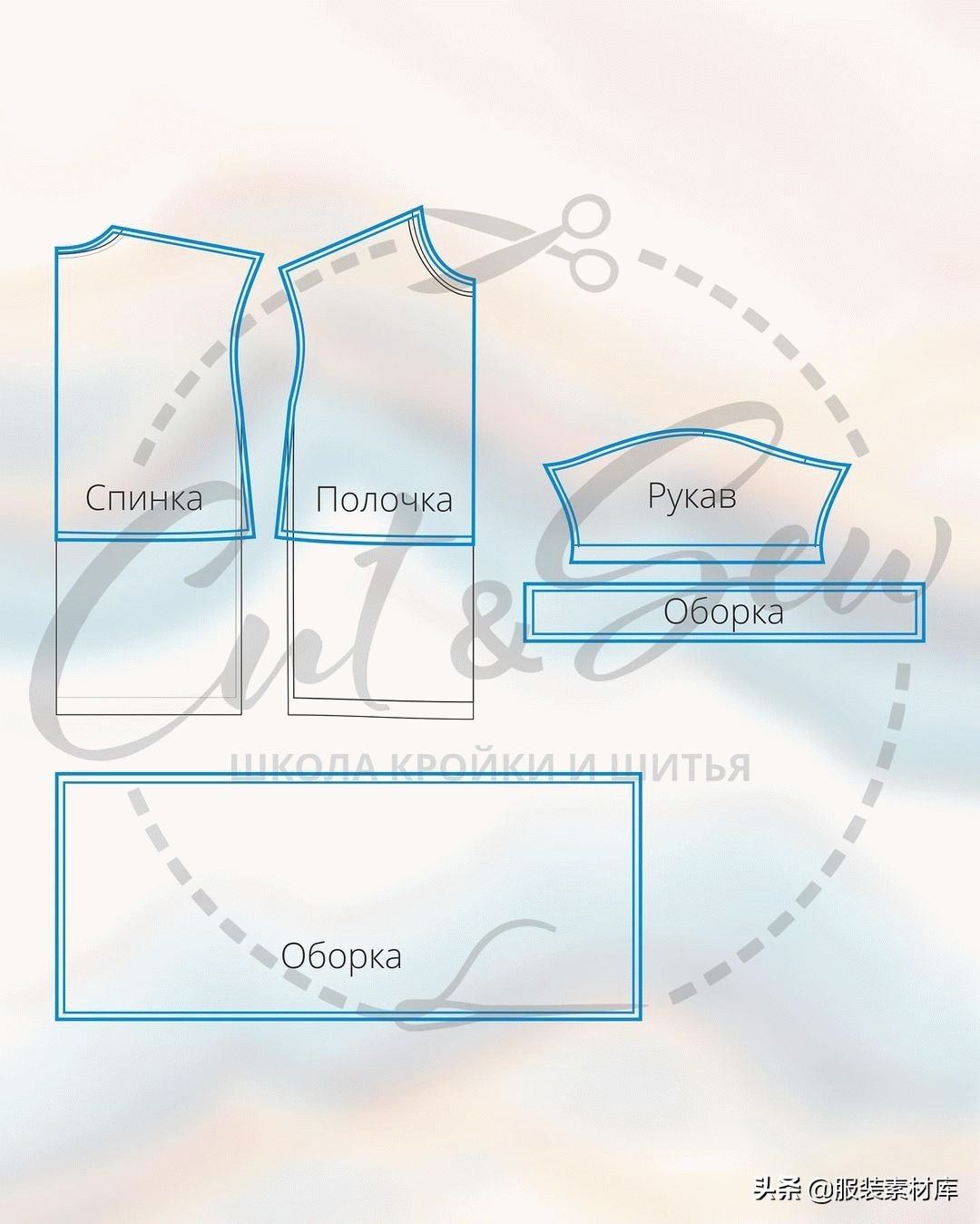 超简单的款式图,时尚法式图纸