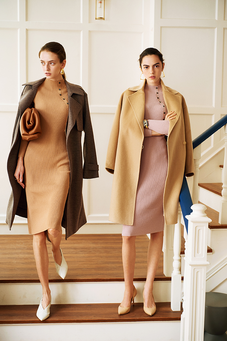 秋冬季温柔风穿搭连衣裙,适合冬季穿的连衣裙简约大方