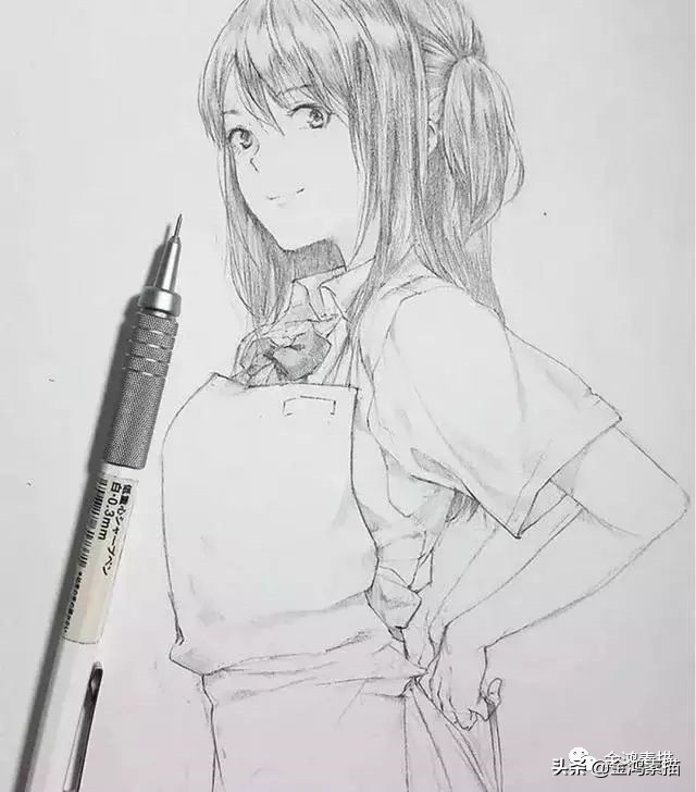 素描动漫人物古风,动漫人物素描简单