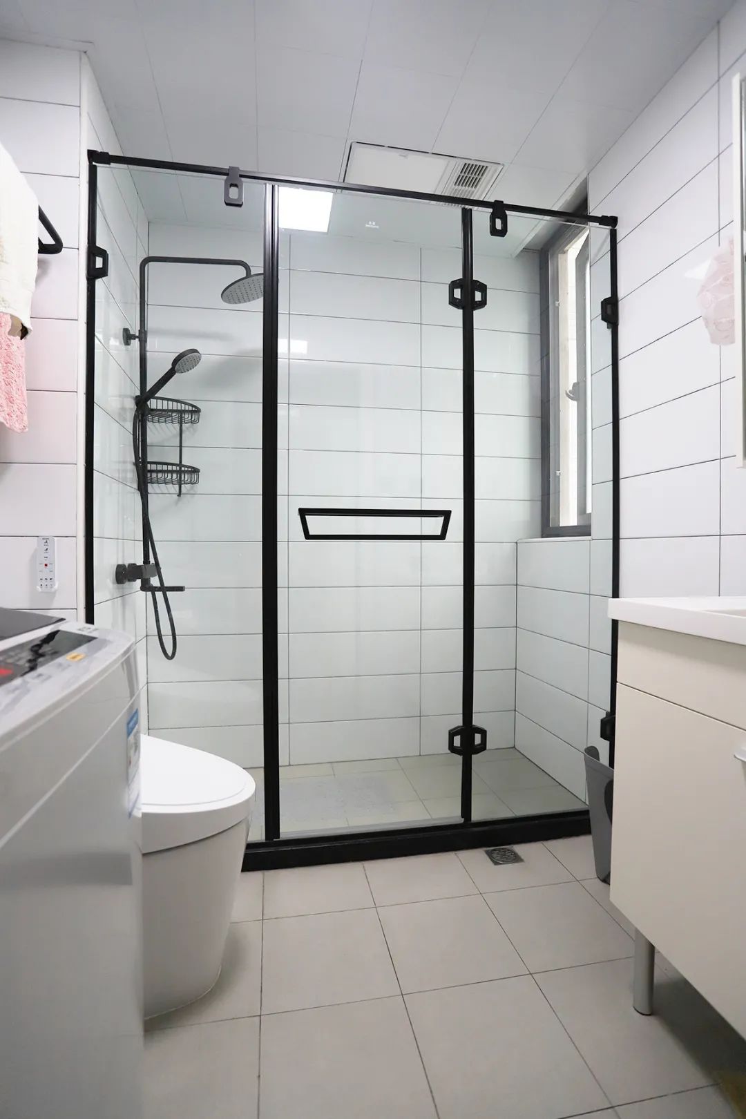 最简易的干湿分离淋浴间,淋浴区干湿分离