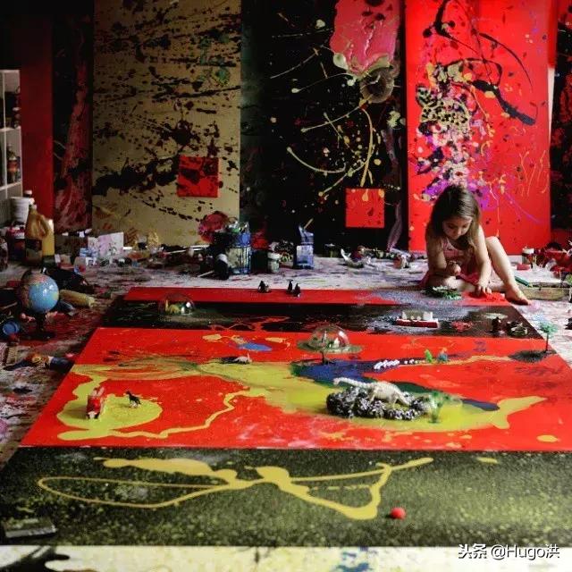 父母“纵容”的熊孩子成为了2岁的女版“毕加索”，作品卖出百万