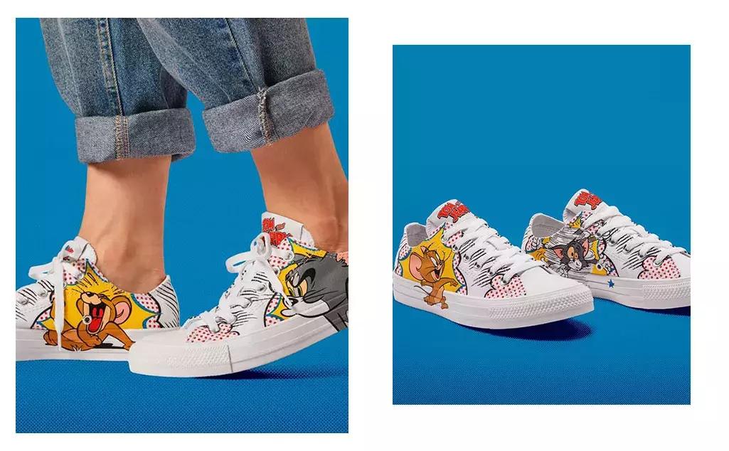 匡威白色彩虹高帮帆布鞋,匡威彩虹鞋高帮