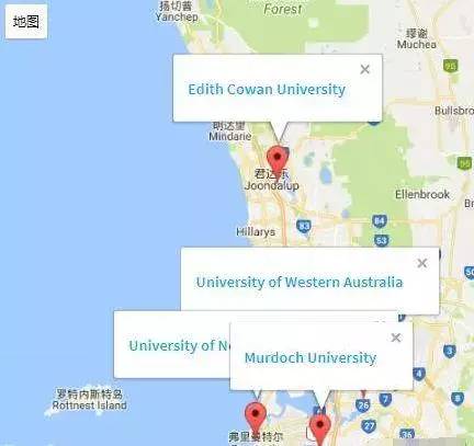 澳洲大学分布地图高清中文版,澳洲大学都在哪些城市