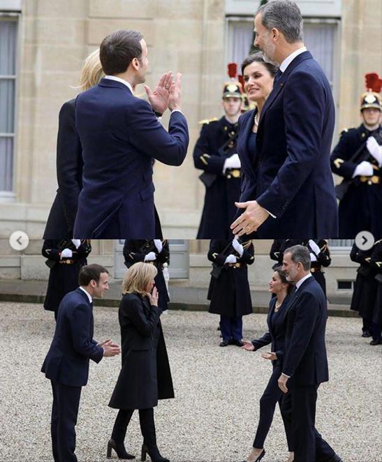 法国第一夫人穿15厘米高跟踝靴同框西班牙王后，奶奶脸不敌高级感