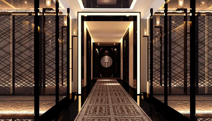 简约中式会所设计效果图,中式高档会所设计效果图