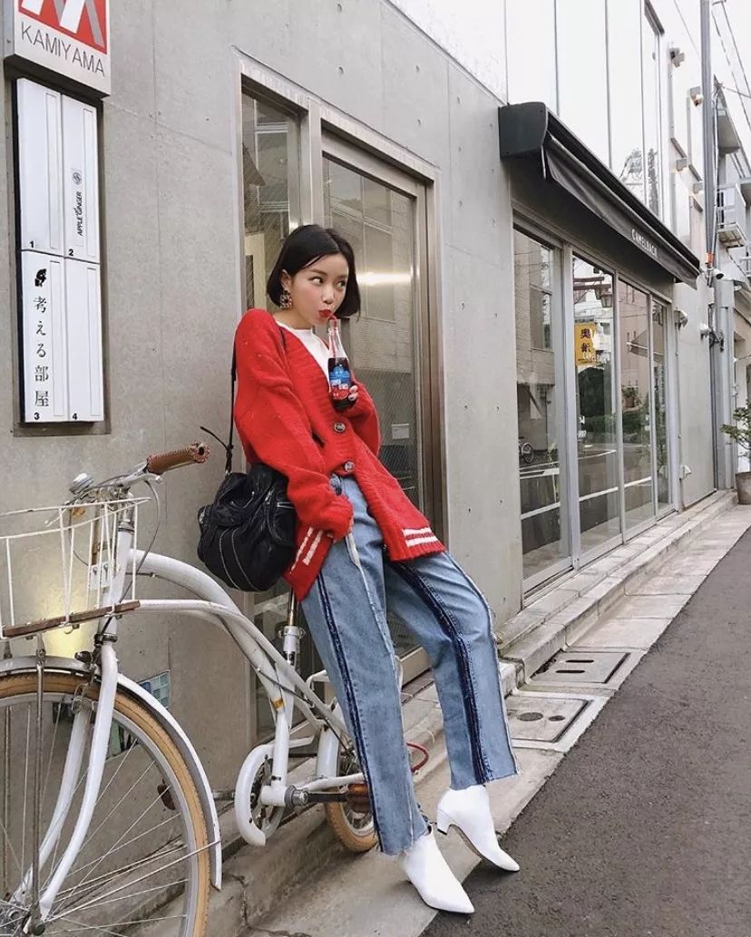 奶奶衫直筒裤搭配图,奶奶衫最洋气的搭配