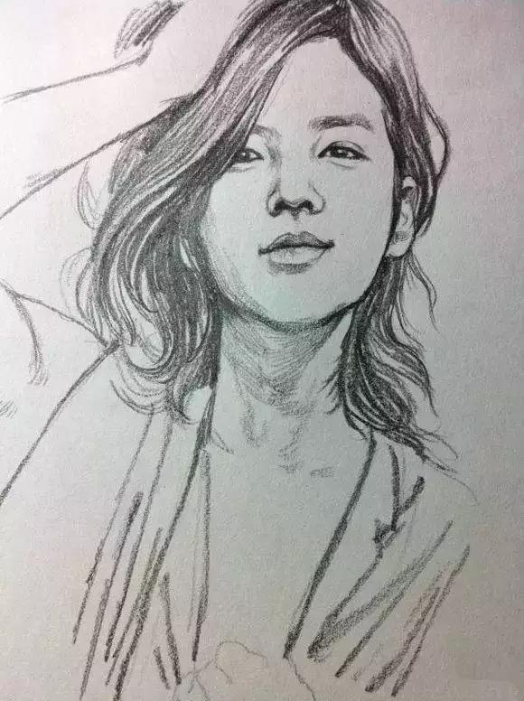 速写看一眼画一笔,用速写的方法画肖像画