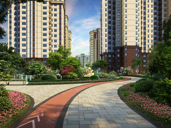 济南银丰玖玺城五期园林,济南银丰玖玺城130平样板间